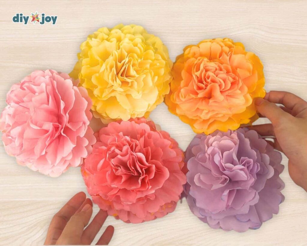 marigold coffee filter flower tutorial