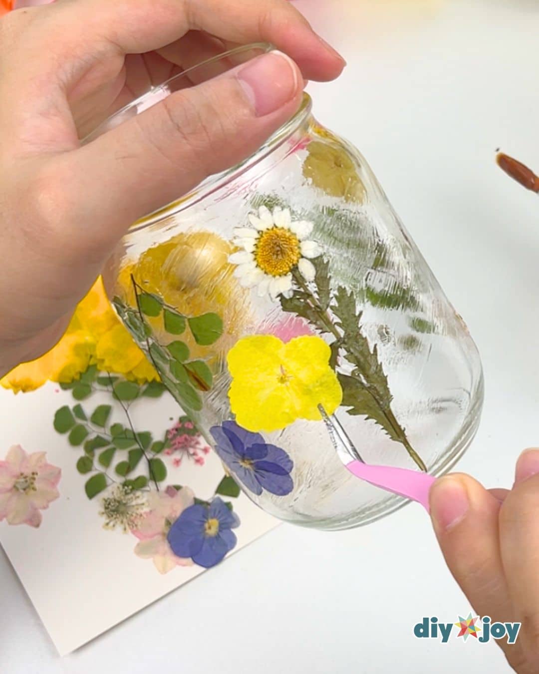 pressed flower mason jar crafts