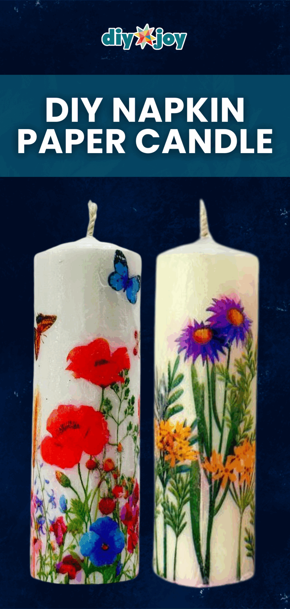 DIY Napkin-Wrapped Candle