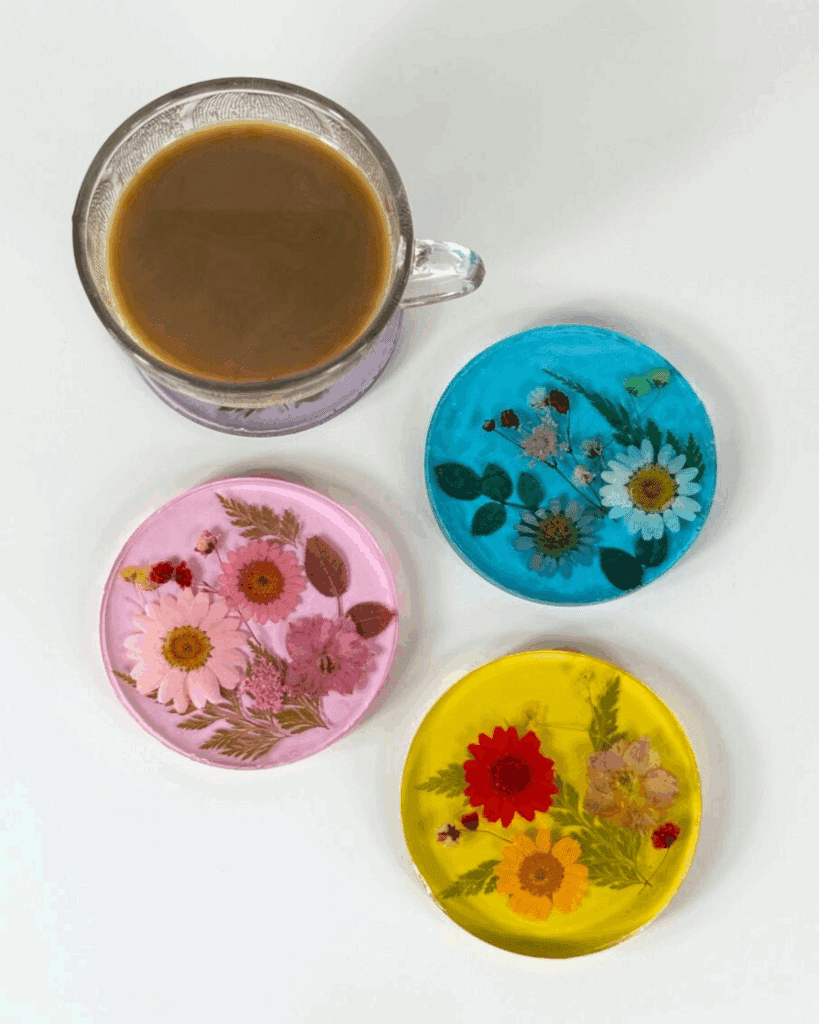 Easy Dried Flower Coaster Tutorial for Beginners