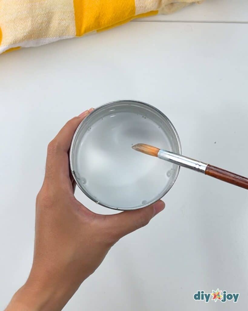 PVA glue and water mixture to stiffen fabric