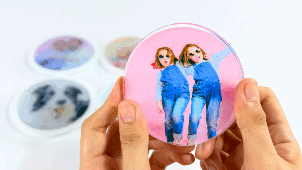 Resin Art Coaster with Photo