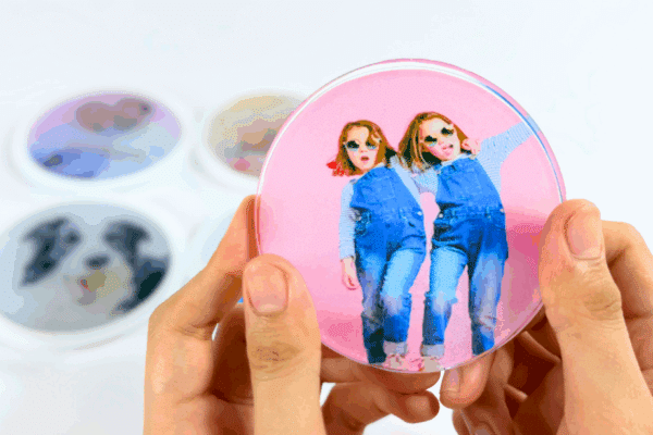 Resin Art Coaster with Photo