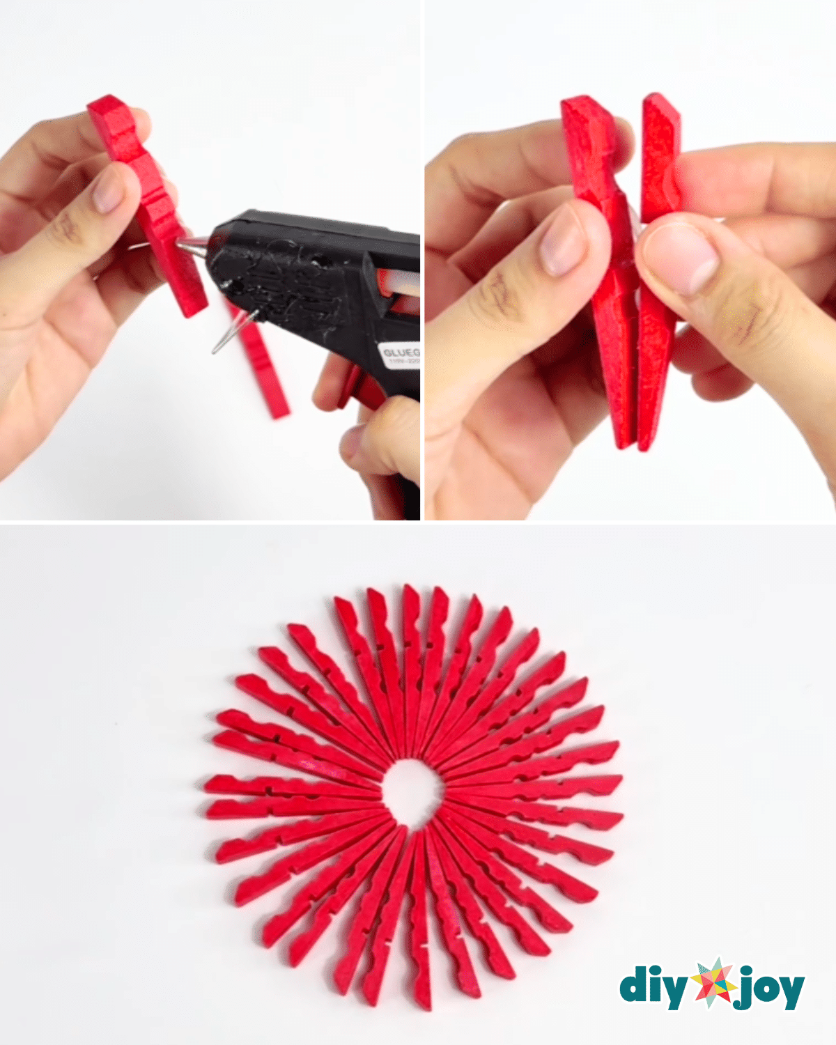 Step-by-Step Colorful Clothespin Trivet