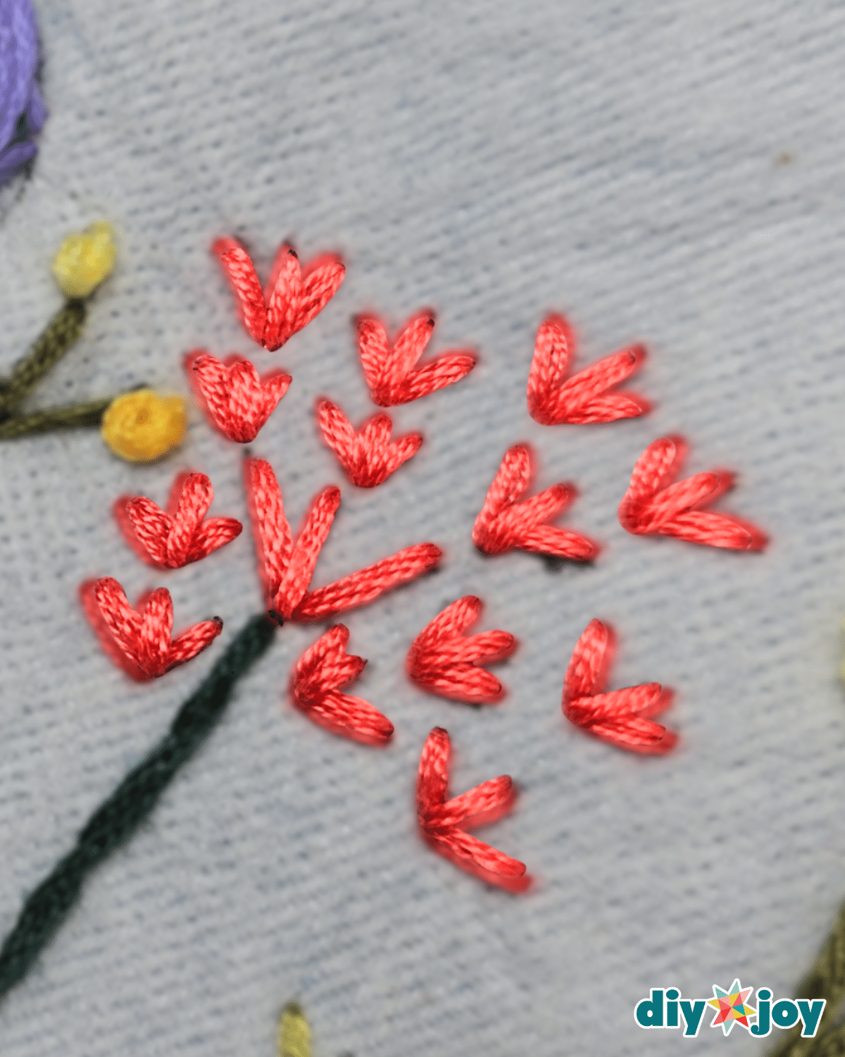 Cute Flower Embroidery on Jeans