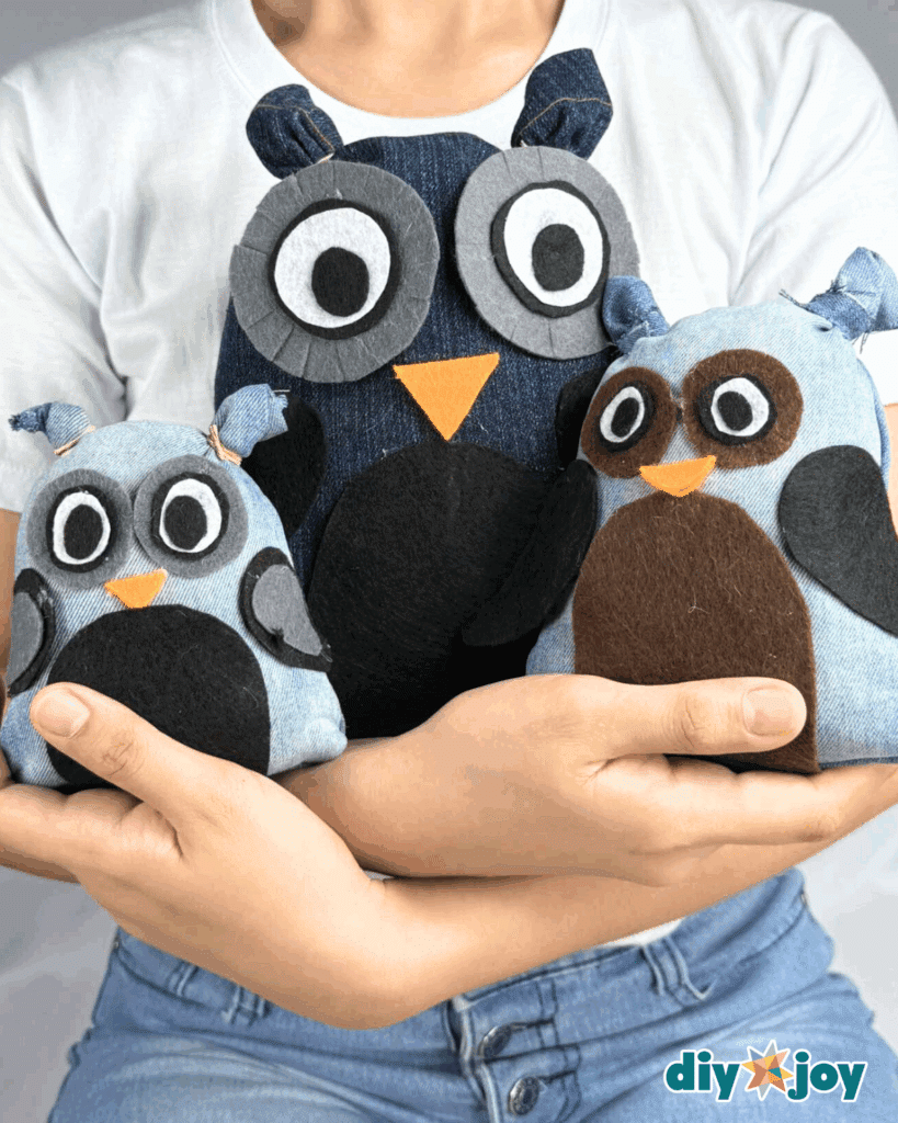 Easy Owl Craft with Denim