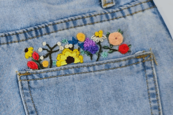 Jean Back Pocket Embroidery tutorial