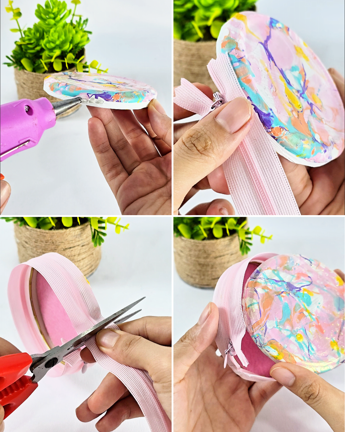 Cute Marbled Jewelry Purse