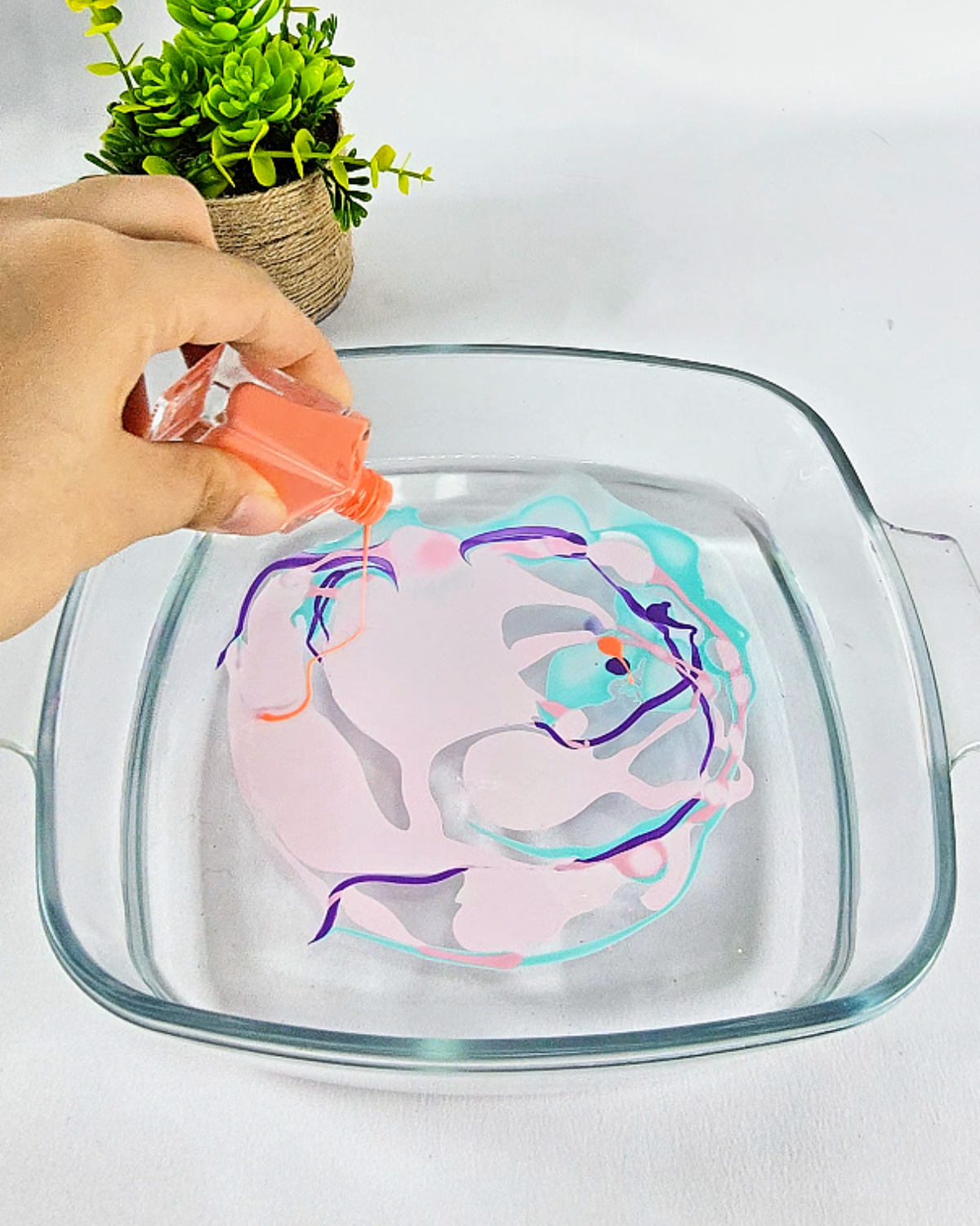 DIY Nail Polish Marbled Jewelry Purse