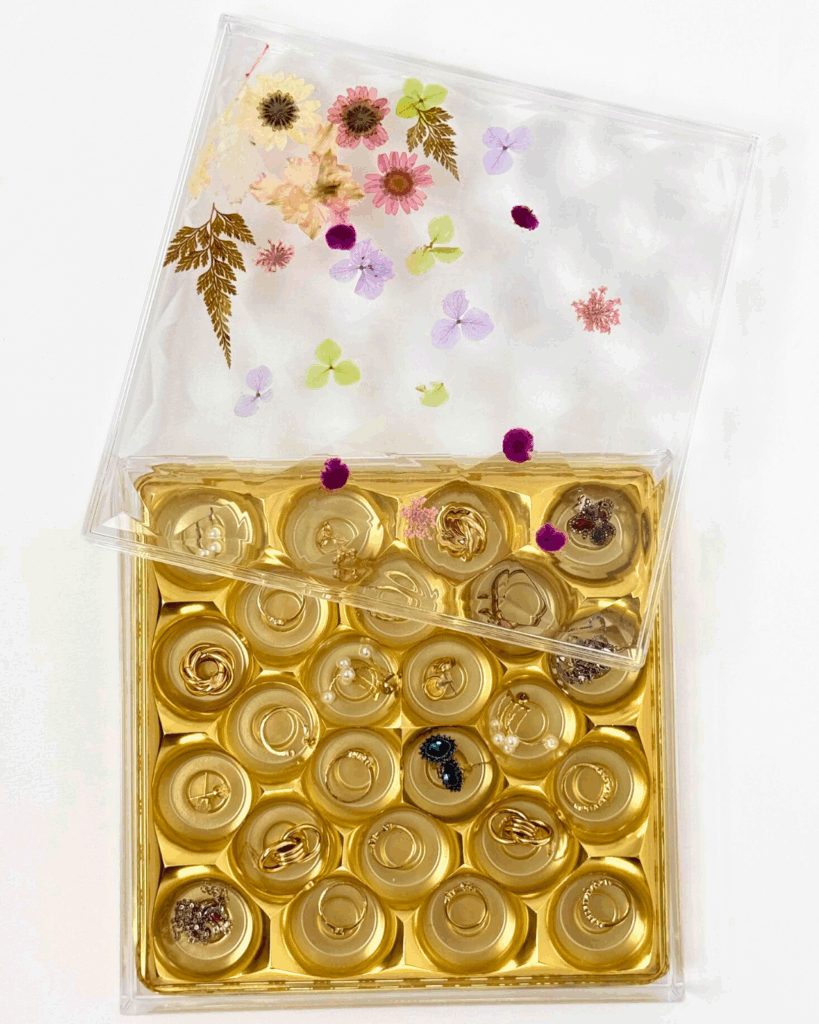 Ferrero Rocher Box Upcycle Jewelry Organizer