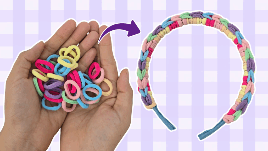 Make Your Own Woven Hair Tie Headband at Home