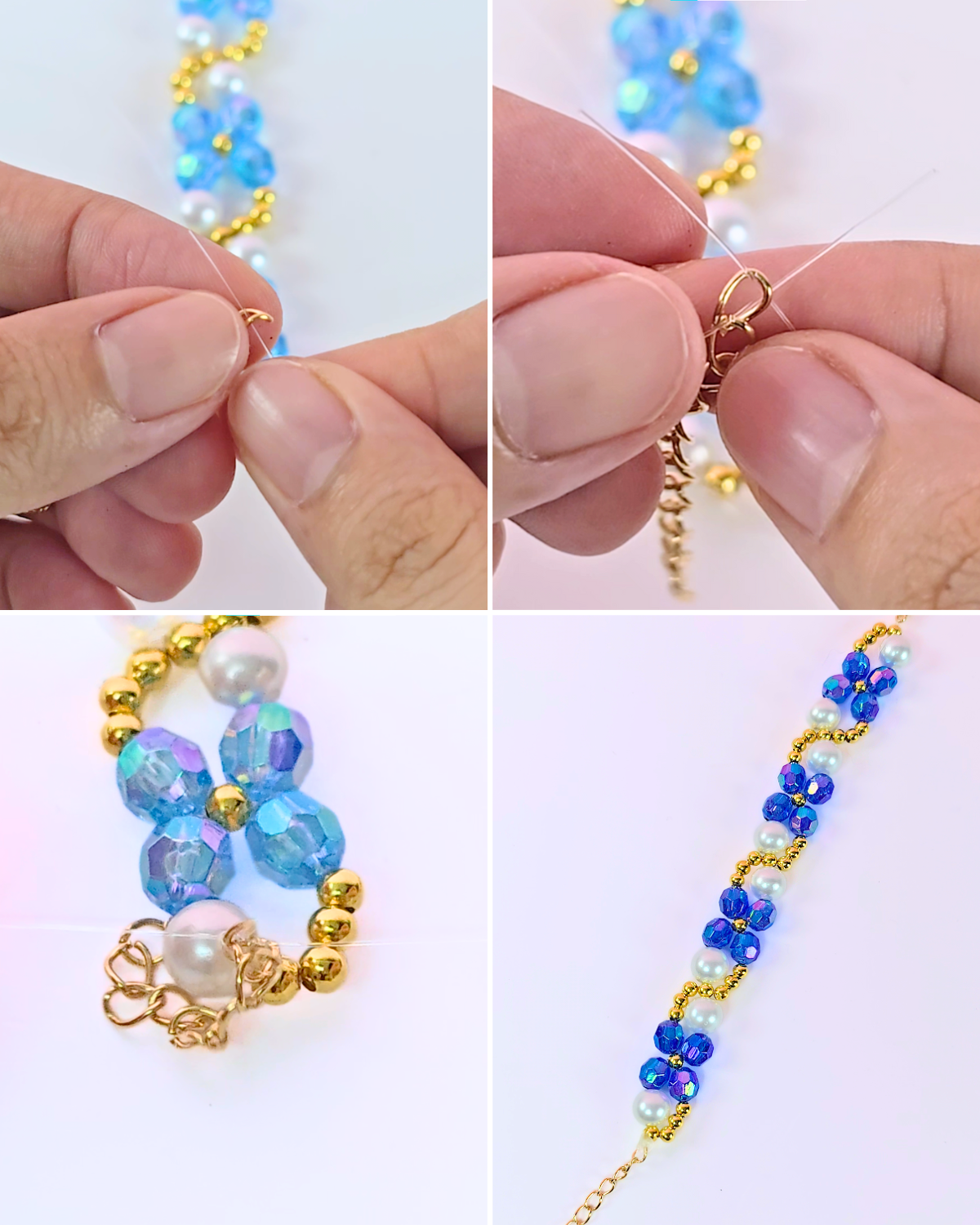 Step-by-Step Beaded Flower Bracelet