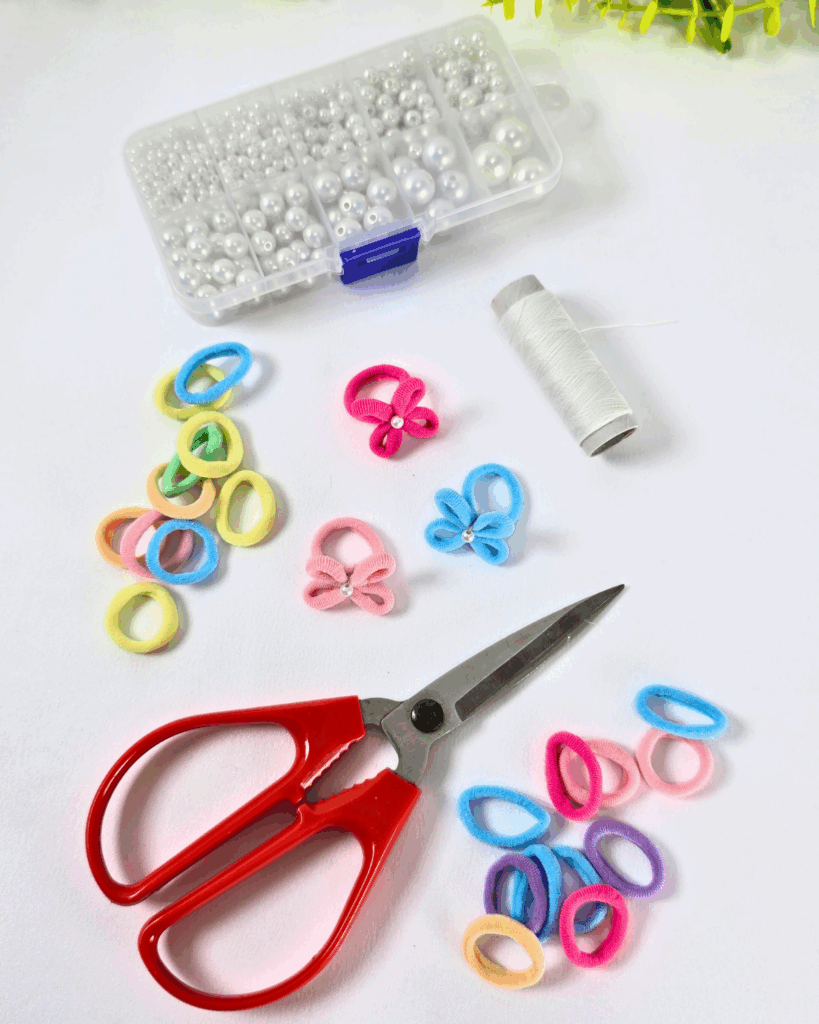 Transform Hair Ties into Charming Flower Rings