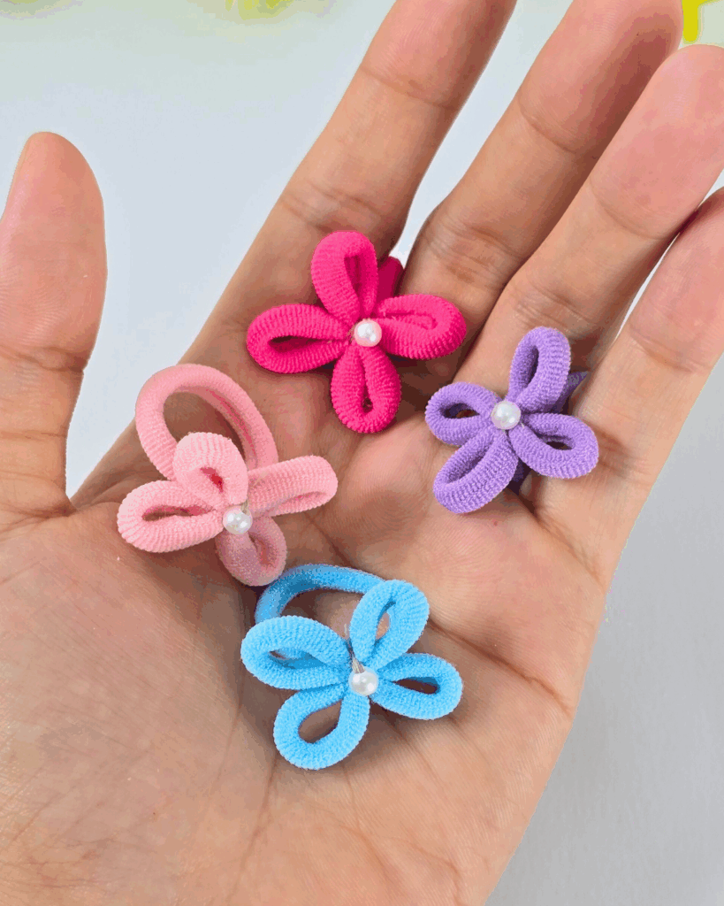 Turn Ordinary Hair Ties into Lovely Flower Rings