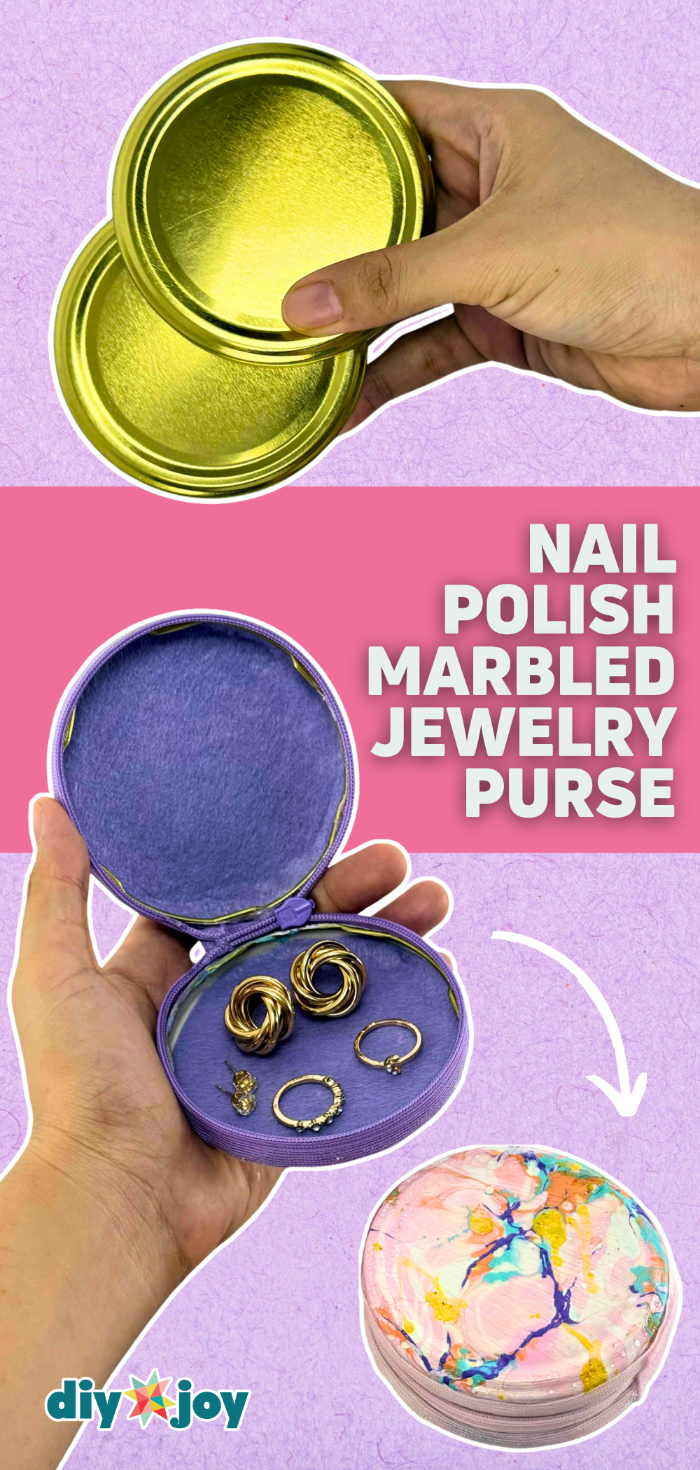 Upcycled Jar Cap Jewelry Purse