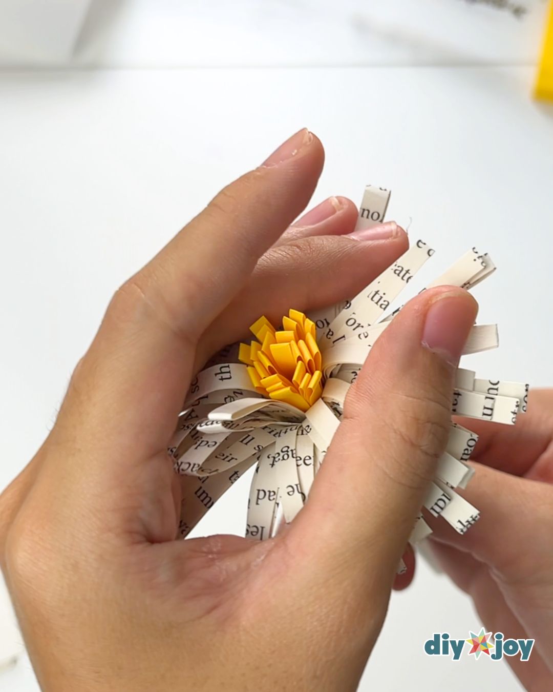 book page flower tutorial