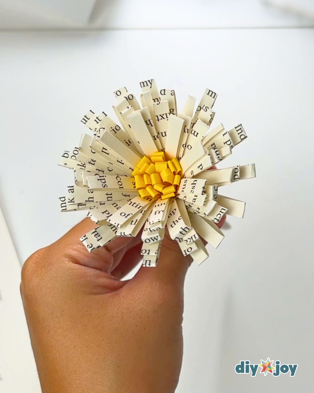 diy paper flowers from old book pages