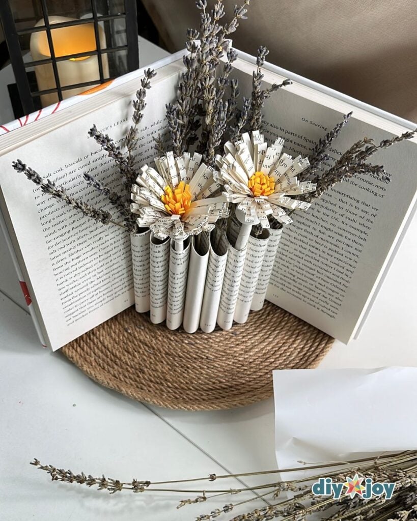 how to make a vase from a book