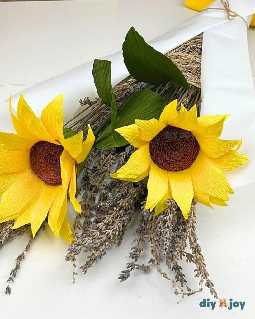 how to make crepe paper sunflower