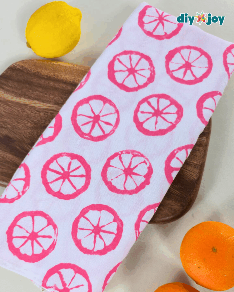 Citrus Print Tea Towel for Beginners