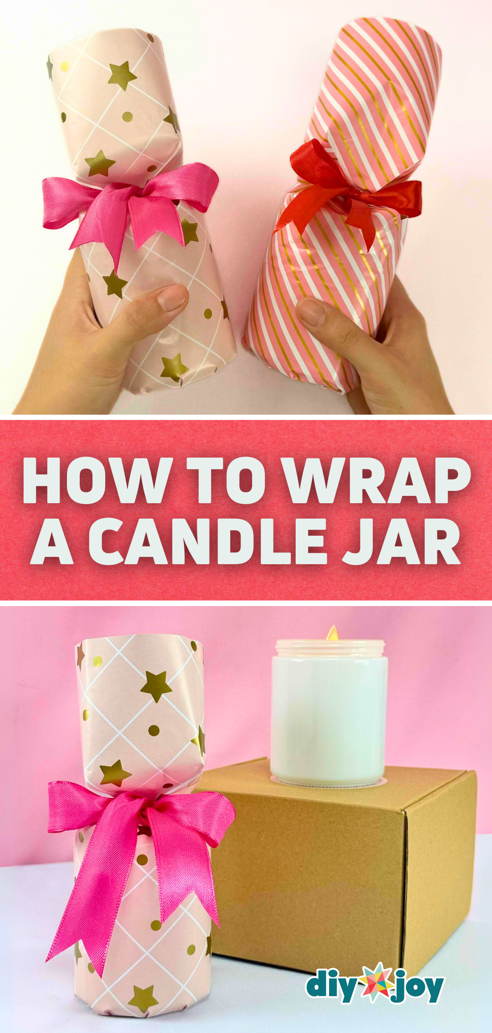 Easy DIY Candle Jar Wrapping Hack