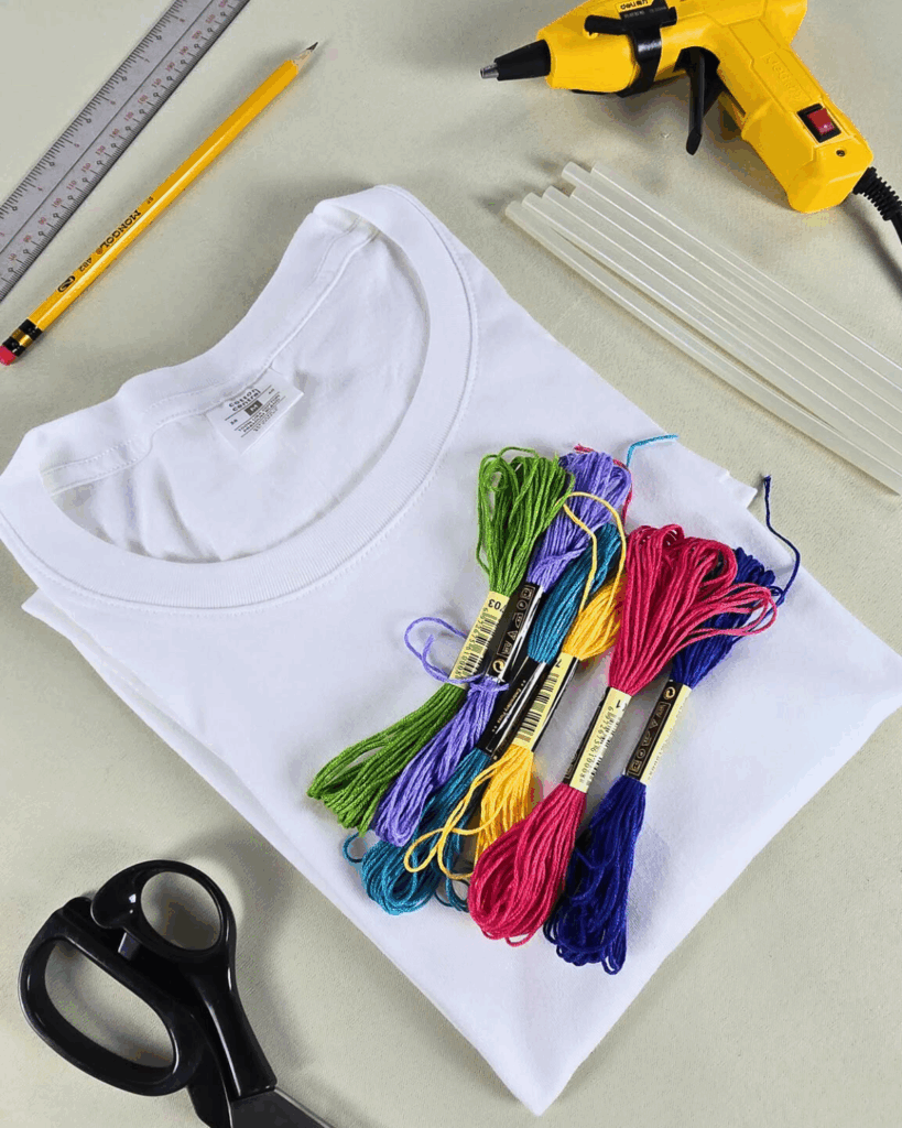 Materials for T-Shirt Name Embroidery