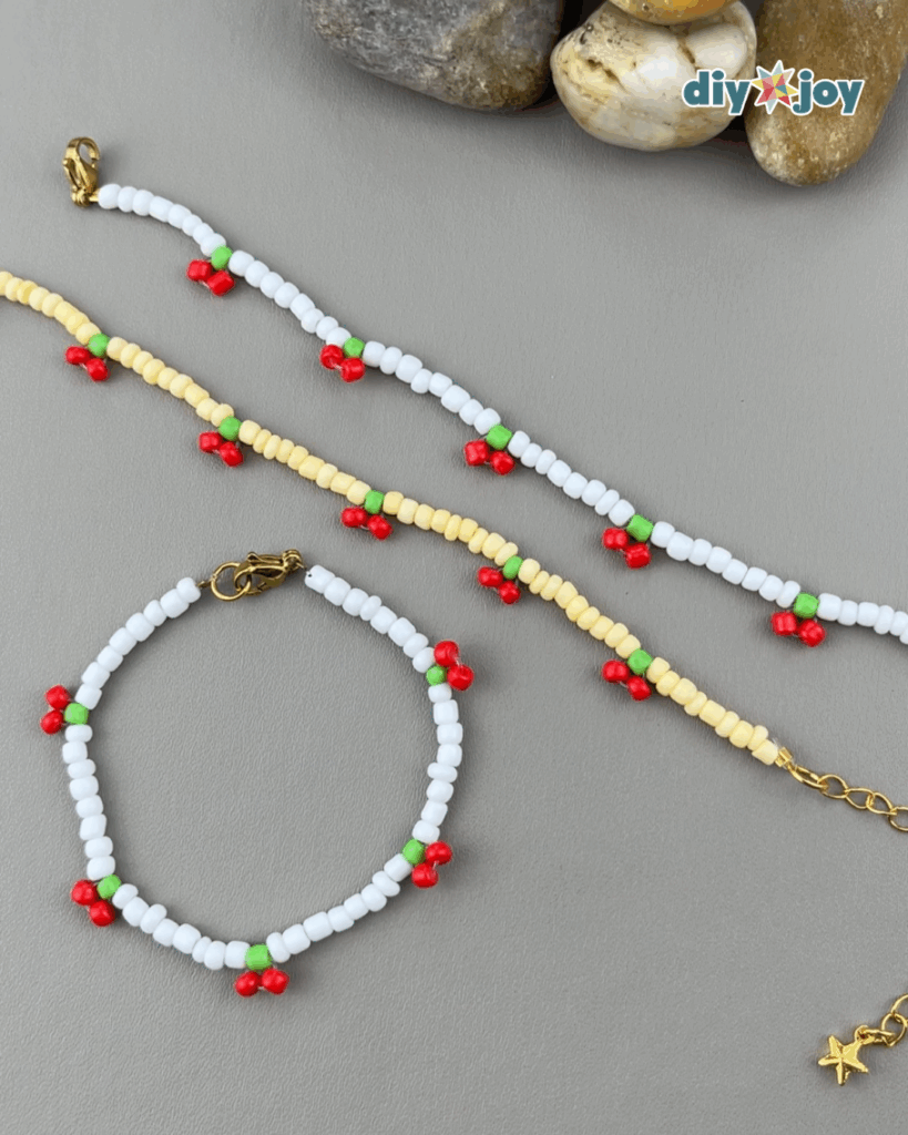cherry beaded bracelet