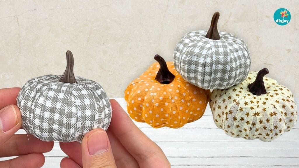 diy fabric tape pumpkin tutorial