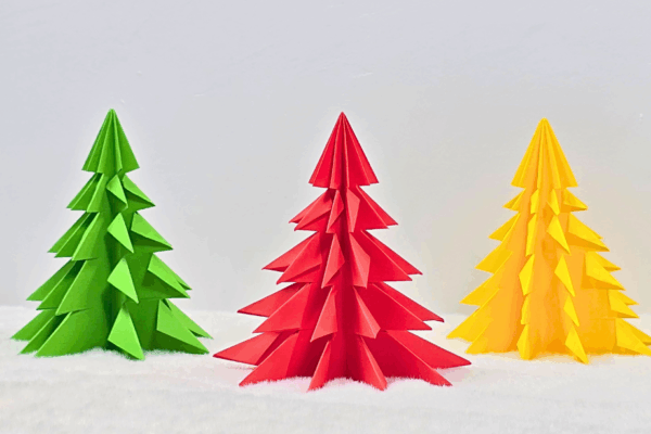 3D Origami Christmas Tree Tutorial