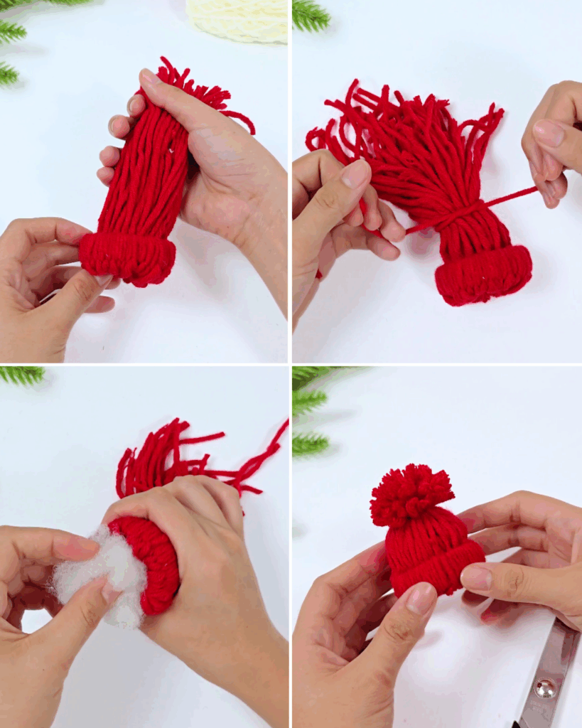 DIY 5-Minute Santa Gnome Ornament