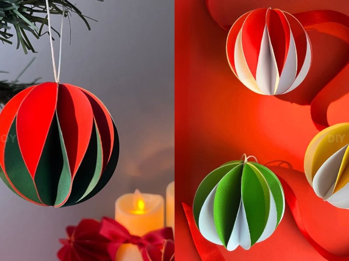 Easy Paper Christmas Ornament - DIY Joy, image size:1200x900