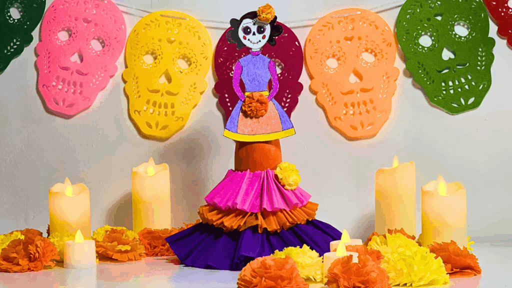 DIY Cola Bottle La Catrina for Ofrenda