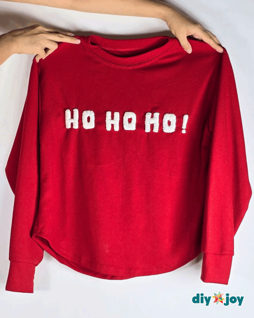 Easy DIY Christmas Sweater Embroidery