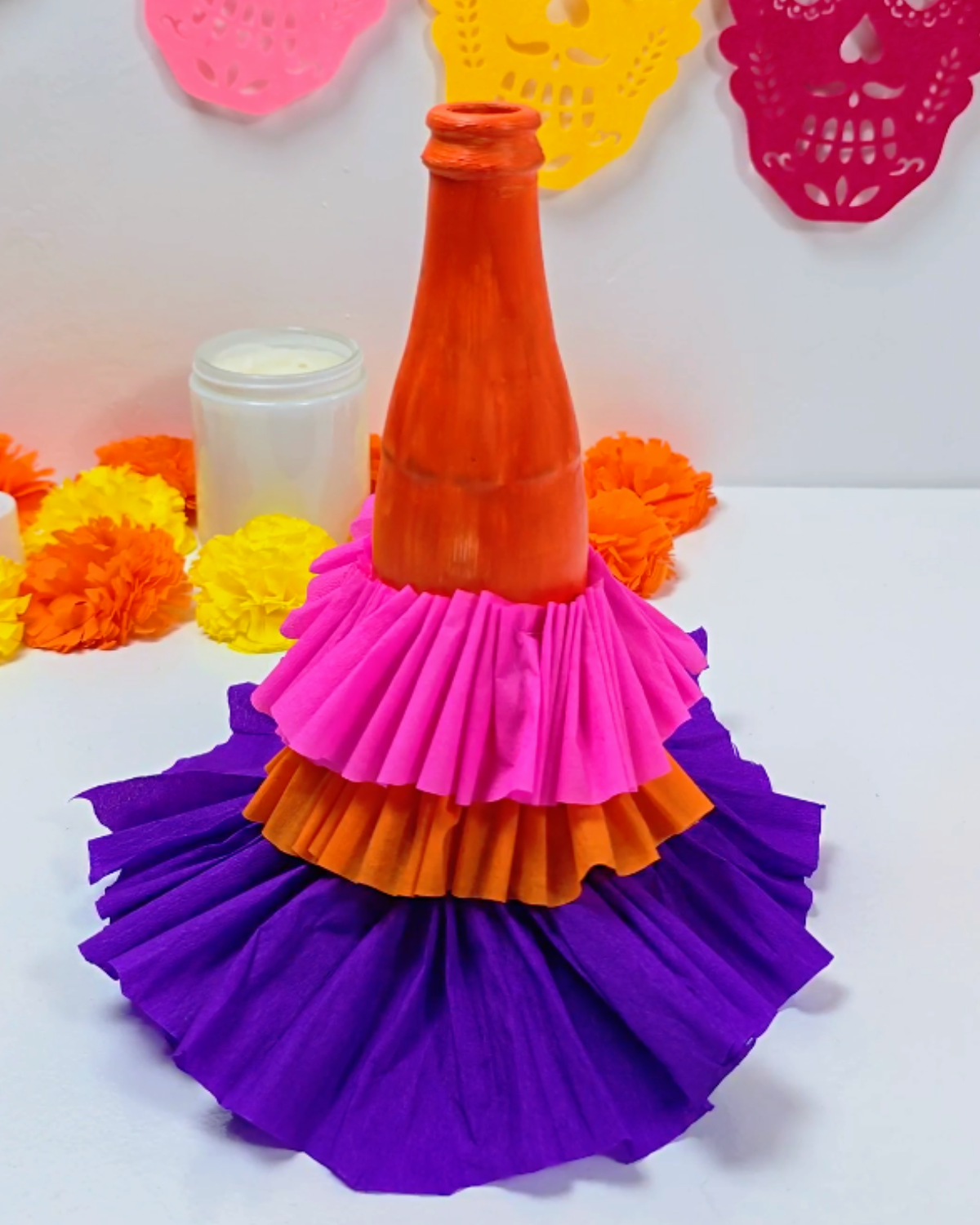Easy La Catrina With Crepe Paper