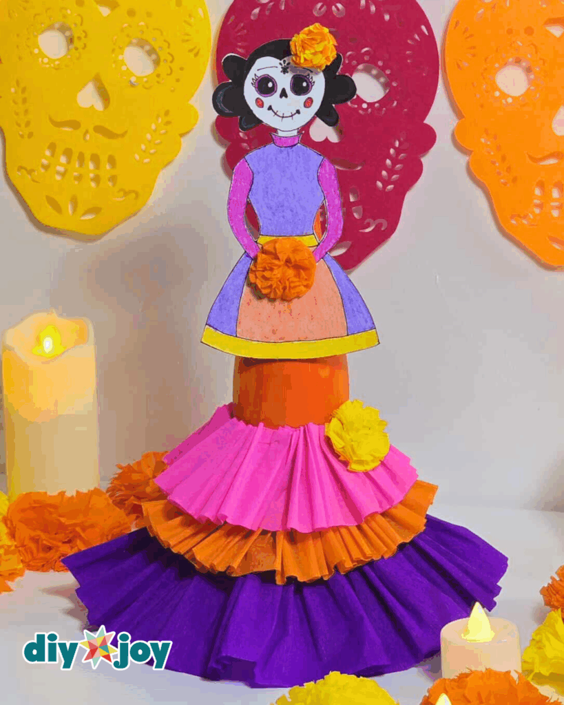 Fun and Easy La Catrina Craft from a Coke Bottle