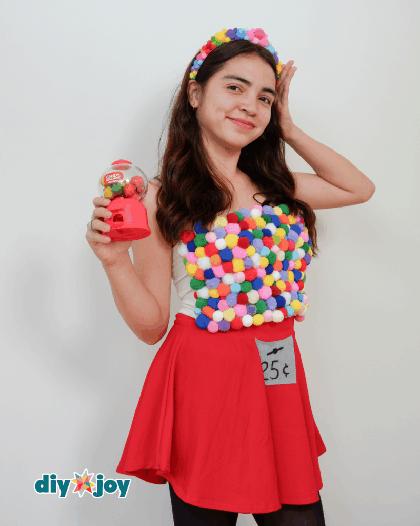Fun and Simple Gumball Machine Lady Costume Idea