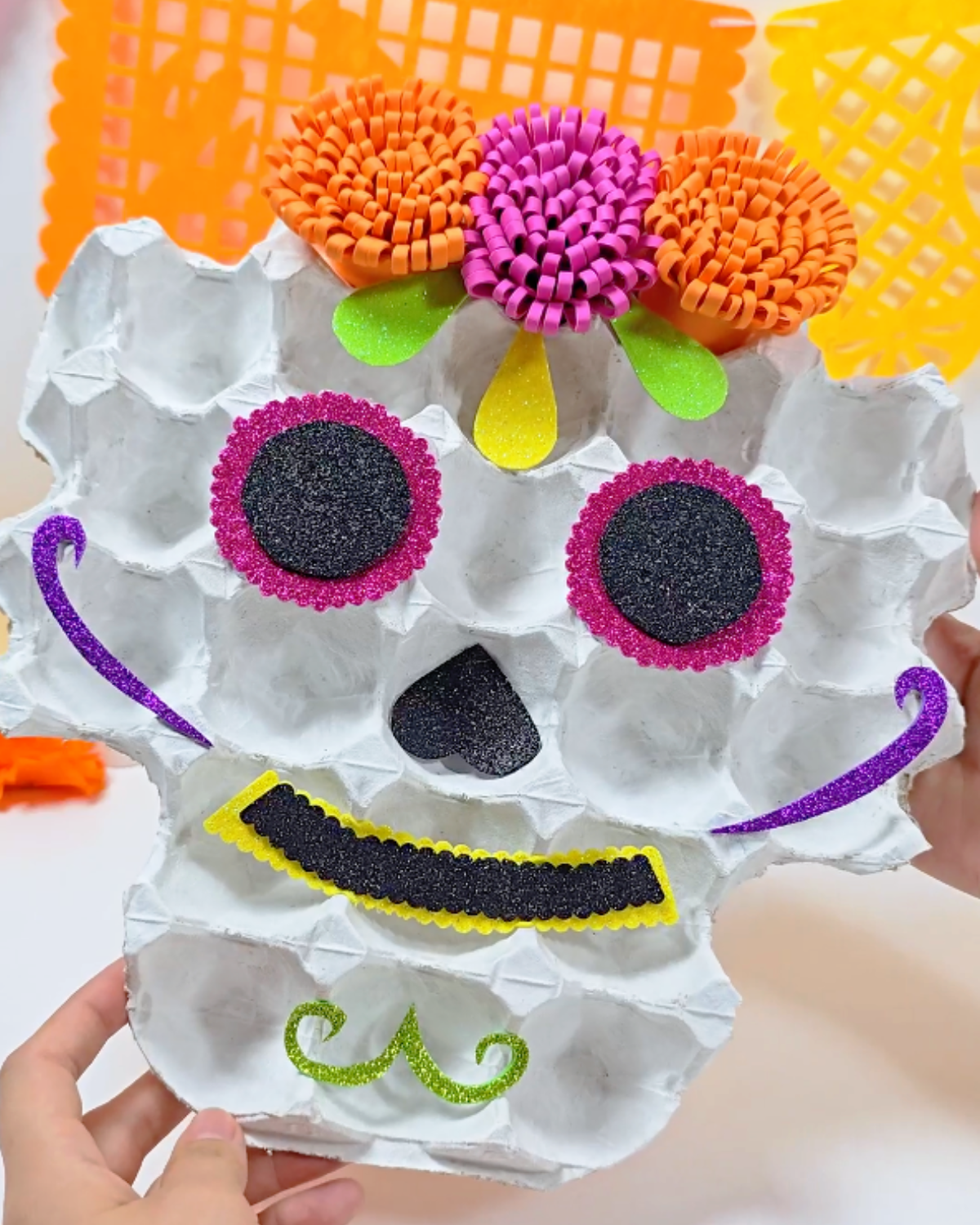 How to Make Egg Tray Sugar Skull