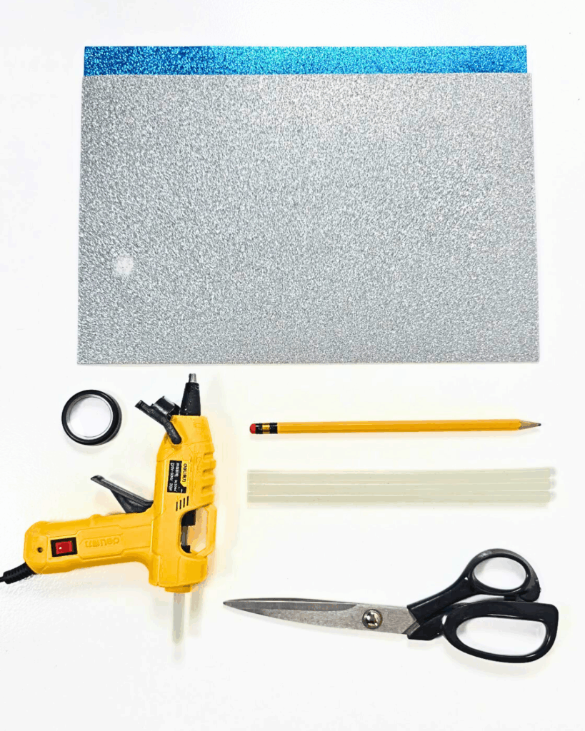 Materials for Glitter Foam Ornament