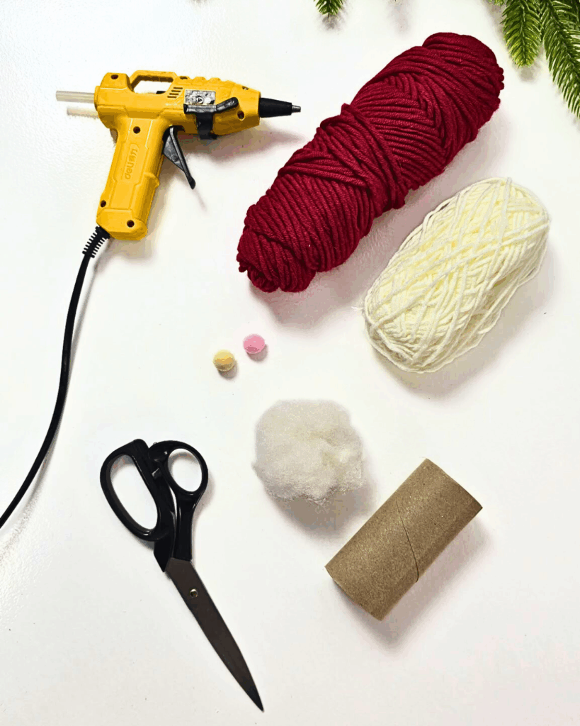 Materials for Santa Gnome Christmas Tree