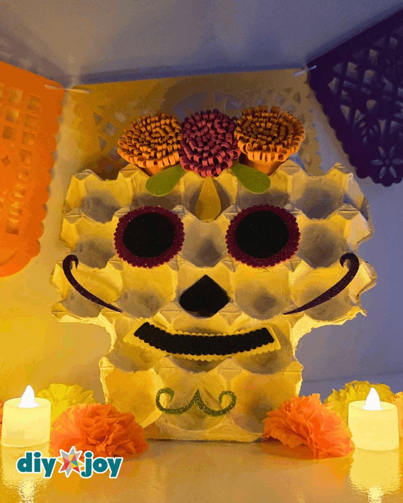Simple Egg Tray Sugar Skull Tutorial