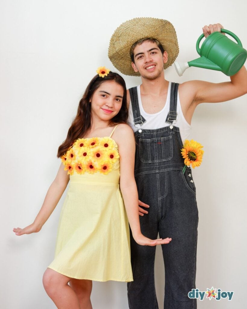Sunflower and gardener costume