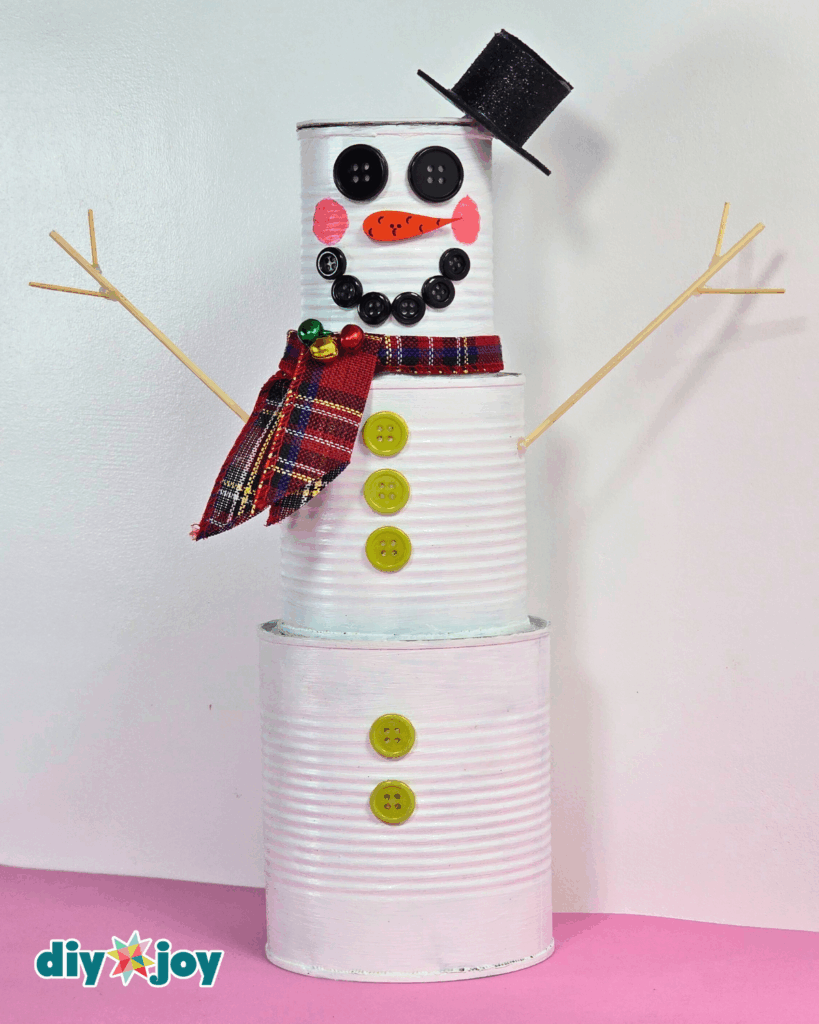 Budget-Friendly Tin Can Snowman DIY