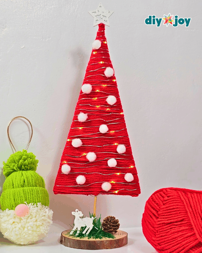 Cute DIY Yarn Christmas Tree Craft for Beginners