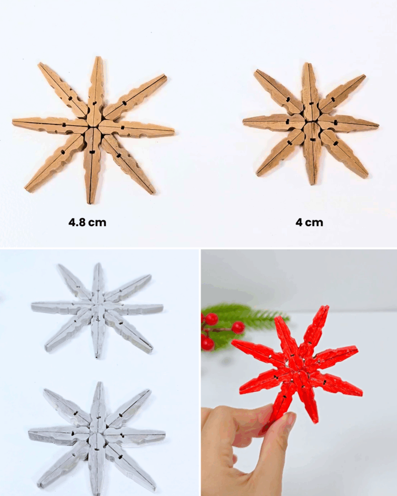 DIY Clothespin Snowflake Ornament Tutorial