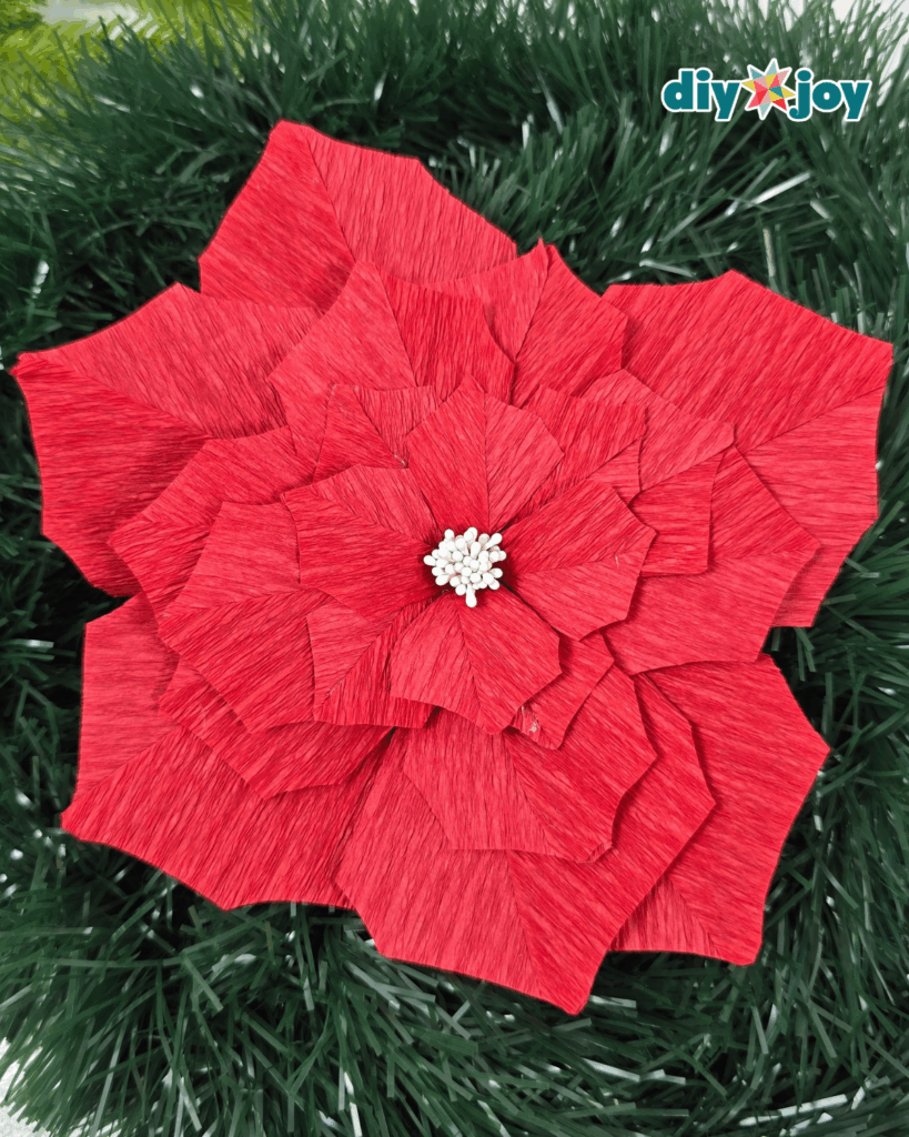 DIY Crepe Paper Poinsettia for Beginners