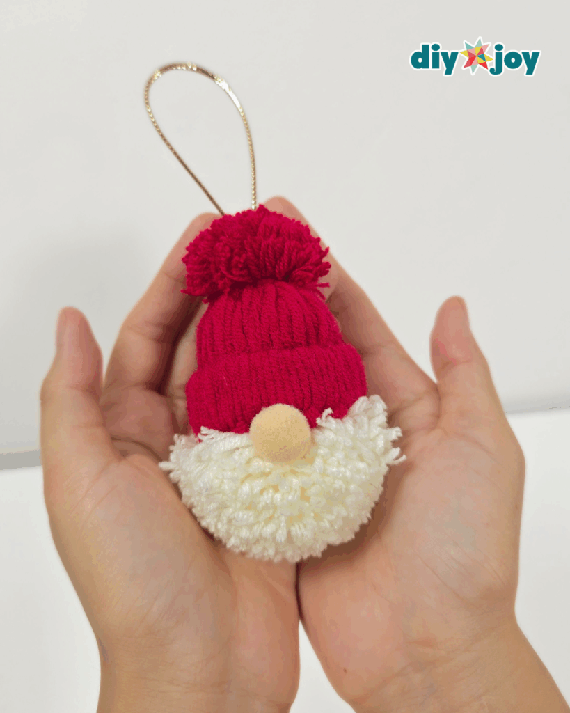 DIY Mini Santa Gnome Ornaments for Holiday