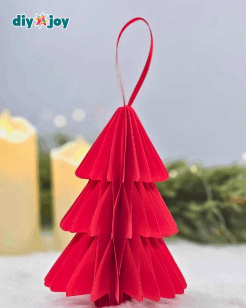 Red honeycomb christmas ornament