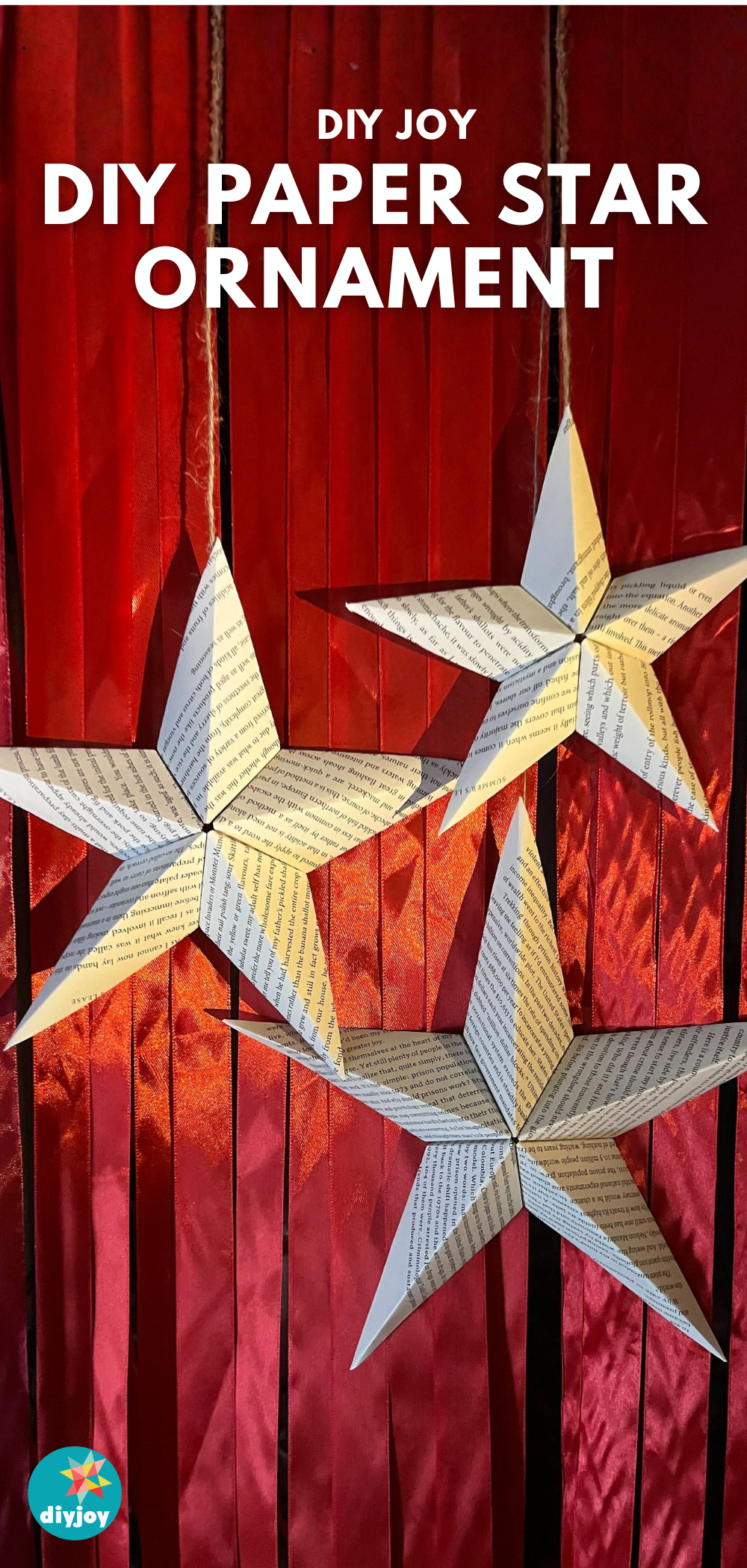 DIY Paper star Christmas ornament