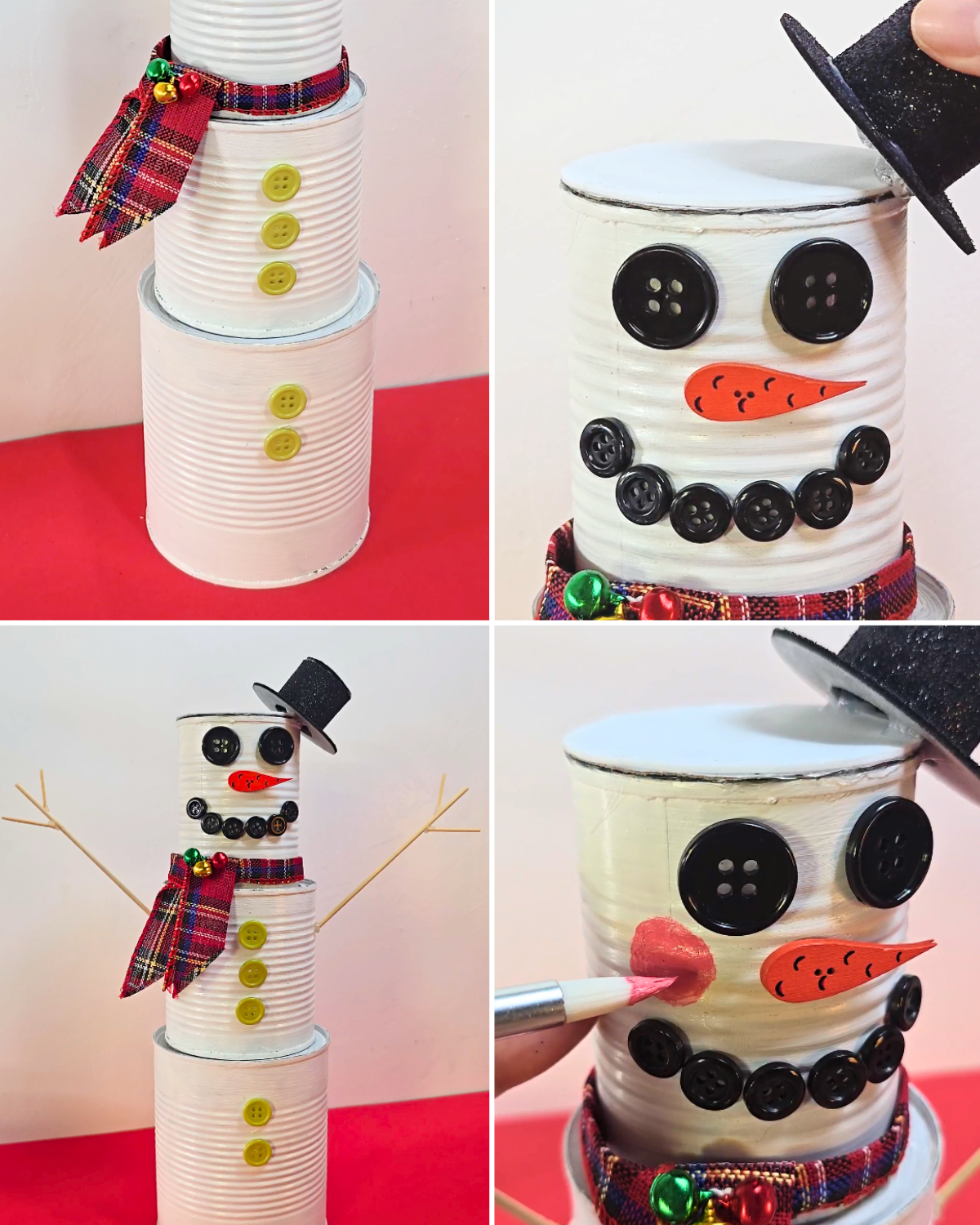 DIY Upcycled Tin Man Snowman
