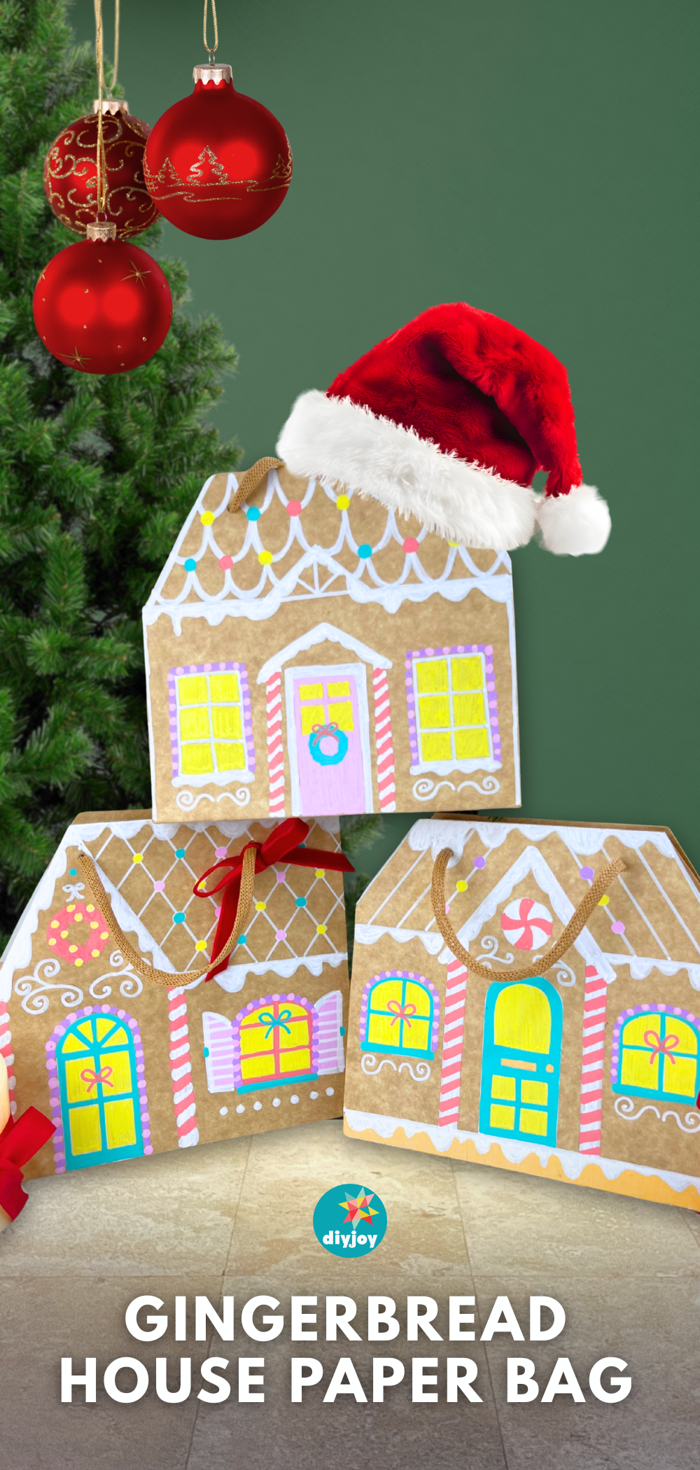 DIY gingerbread house paper bag